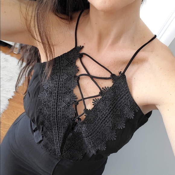 Classic Black lace  jumpsuit - Picture 7 of 7